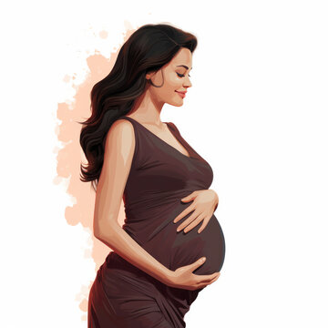 Pregnant woman. Images generated by AI.