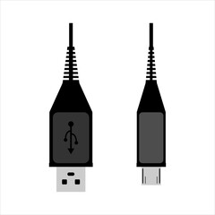 Illustration of a mini USB cell phone charger element