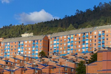 building in the city. Bogotá 11-12-2023. A Complex of residential condominiums are seen in the...