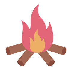 Bonfire camp fire icon