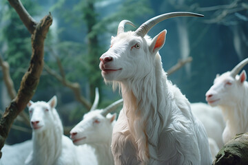 Fototapeta premium Albino animals Lack of pigment in the skin and its appendages, in the iris and pigmented membranes of the eyes white wildlife eyes exotic nature rarely.