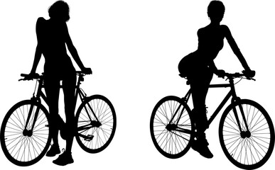 bicicleta, vector, pegatina, transporte, civil