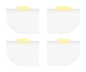 Sticky notes on transparent background, png, isolated, extracted