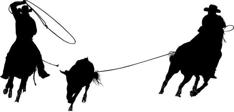 figura, caballo, silueta, pegatina, vaqueros, cuerdas, vaquilla, soga, rancheros, cowboys