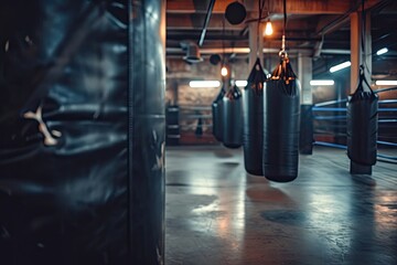 boxing room s punching bags