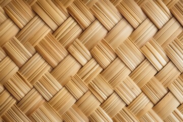 Close up of sticky rice container s bamboo basketry pattern