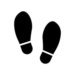 Shoes print icon vector