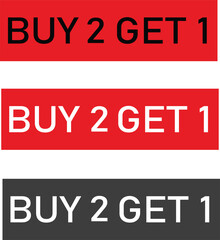 buy two get one sale tag and sign suitable for many uses vector eps 10