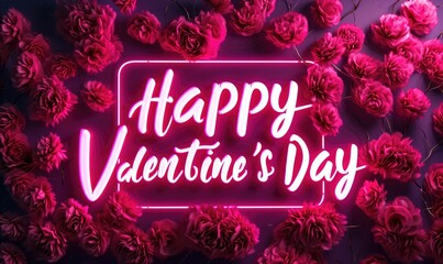 floral happy valentine's day wallpapers Generative AI
