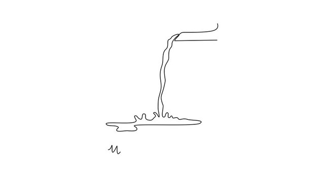 Animated self drawing of World Water Day vector illustration. event on 22th march with water falling design illustration simple linear style vector concept. Water Day suitable for your asset design.