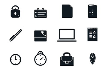 An elegant collection of icons featuring a vintage clock, modern screenshot, and sleek design elements, evoking a sense of timelessness and creativity
