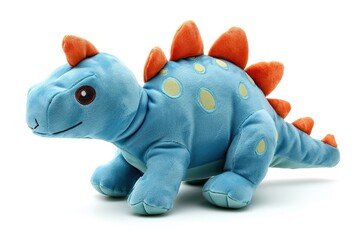 Stegosaurus plush toy isolated on white background