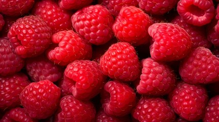 Lot ripe red raspberries as background. Neural network AI generated art