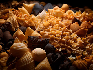 Fototapeta na wymiar Whimsical Pasta Symphony: Culinary Artistry in Every Twirl