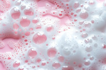 White bubble textures on a pink backdrop