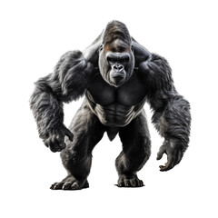 a gorilla with arms and legs extended