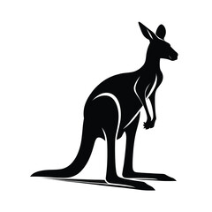 Fototapeta premium kangaroo silhouette vector illustration