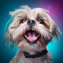 portrait of a dog shih tzu