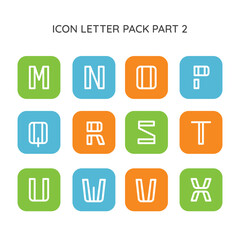 Flat Icon Letter Pack Part 2