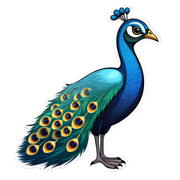 a blue and green peacock
