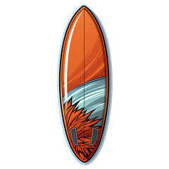 a surfboard with a design on it