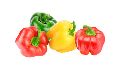 colorful bell peppers  isolated on   transparent png