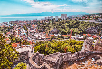 Rijeka - panoramic view from Trsat Castle - Croatia.