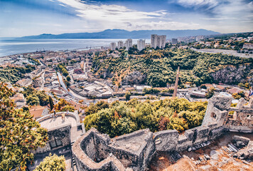 Rijeka - panoramic view from Trsat Castle - Croatia.