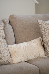 sofa with pillows
