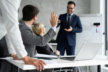 People at the office having meeting at conference room