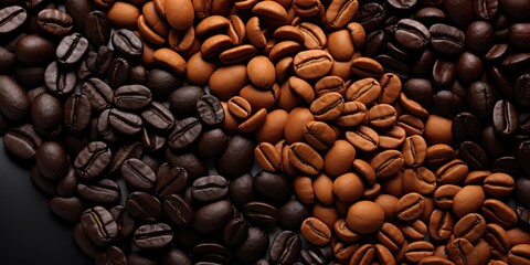 Naklejka premium Collection of various kinds of coffee with various colors. generative AI