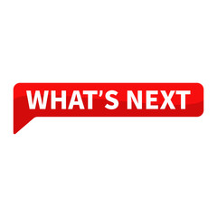 Whats Next Red Rectangle Shape For Information Announcement Advertising Business Marketing Social Media
