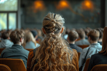 Obraz premium Business people attend the congress of the best businessmen of the world