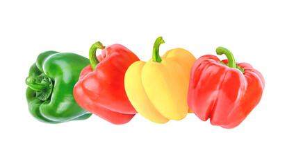 colorful bell peppers  peppers isolated on  transparent png