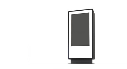 Signage mockup 3d rendering with copyspace. 