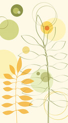 Graphic Leaves Illustration