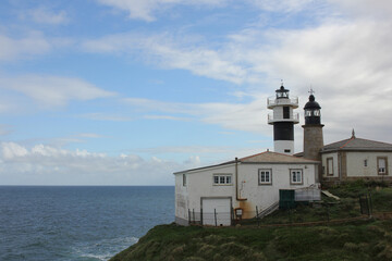 Fototapeta na wymiar a view of San Cibrao lighthouse in Spain