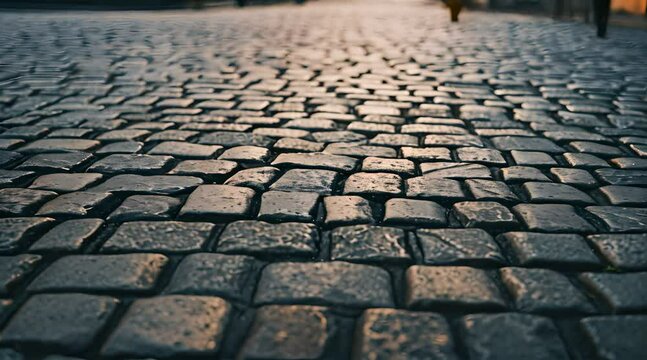 paving stones in the street