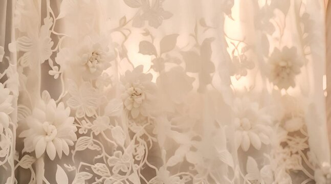 vintage floral patterned curtdigitaln design