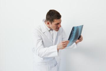 Professional man healthcare medicine stethoscope x-ray physician health doctor hospital clinic man medical