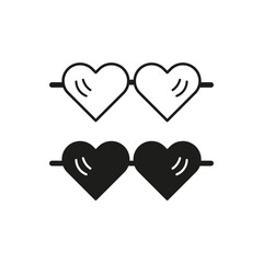 Eyeglasses icon. Vector illustration. EPS 10.