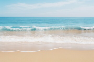 Fototapeta na wymiar Ocean waves lapping on the beach Ai Generative