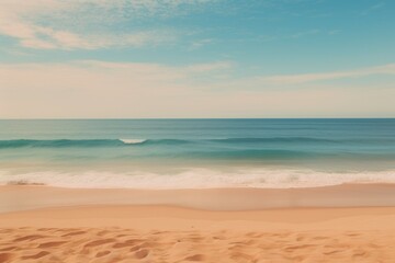 Fototapeta na wymiar Ocean waves lapping on the beach Ai Generative