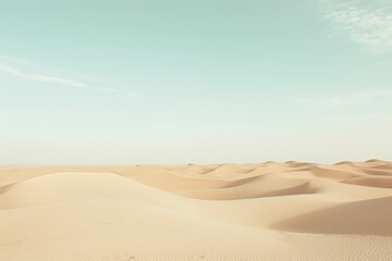 Fototapeta na wymiar Sand dunes and sky in a desert Ai Generative