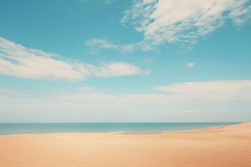 Fototapeta na wymiar Beach with sky Ai Generative