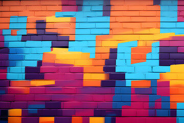 Gorgeous Graffiti Brickdam of urban hip-hop culture "The imagery of urban hip-hop" generative ai