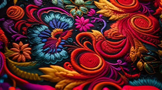 flower pattern fabric close up