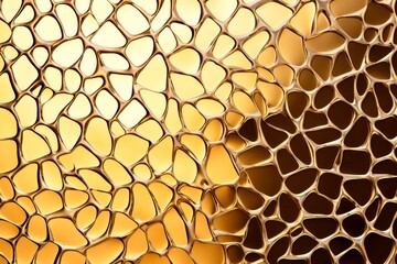 Close-up gold metallic object, abstract background