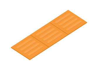 Guiding block. Simple flat illustration in isometric view.