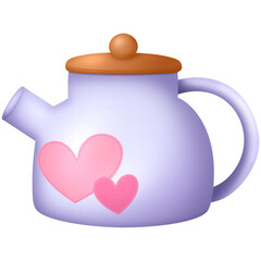 teapot with heart